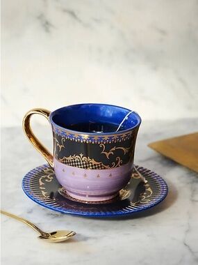 ❤️Anthropologie Honora Espresso Cup & Saucer NWT